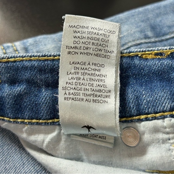 Serra By Joie Rucker Jeans Denim Women's Distressed Wide Leg Blue Size 26 - Picture 5 of 7